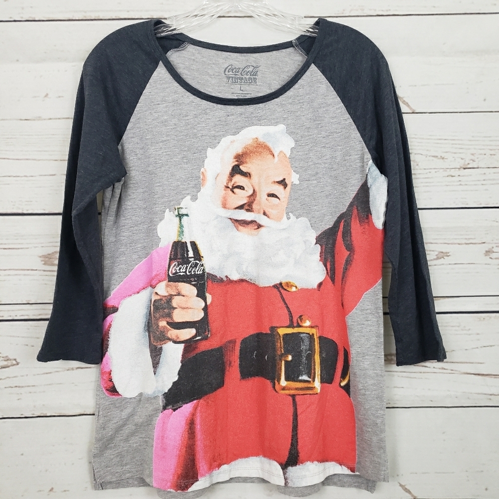 Santa Coca-Cola unique, Vintage baseball tshirt
